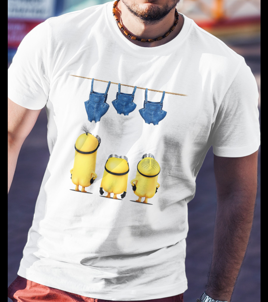 Minions Overalls Laundry Scene Despicable Me Fans T-Shirt
