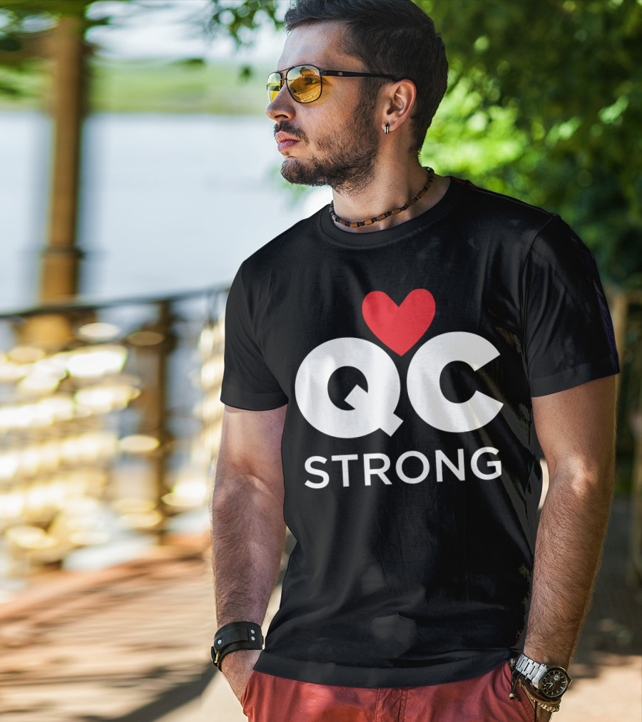 QC Strong Quad City Strong Heart T-Shirt