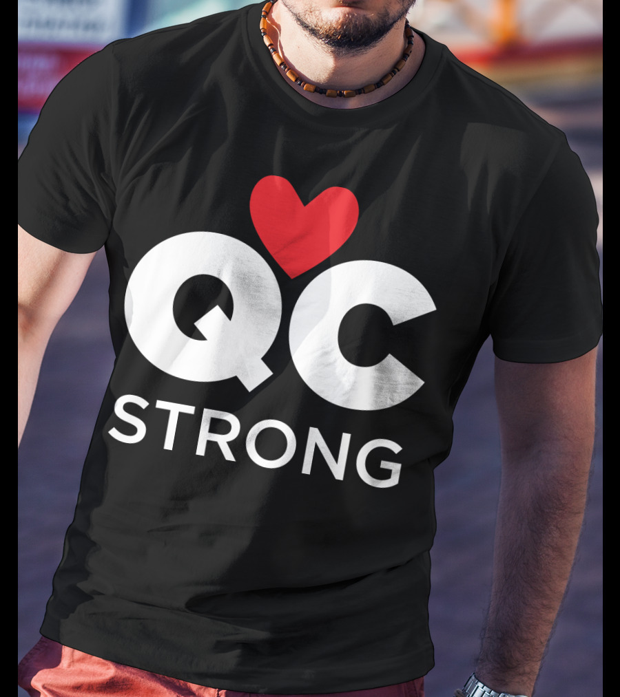 QC Strong Quad City Strong Heart T-Shirt