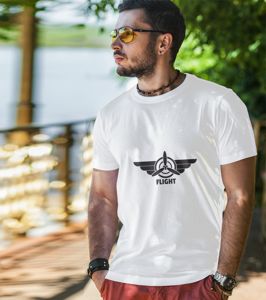 FLIGHT Propeller Wing Emblem T-Shirt