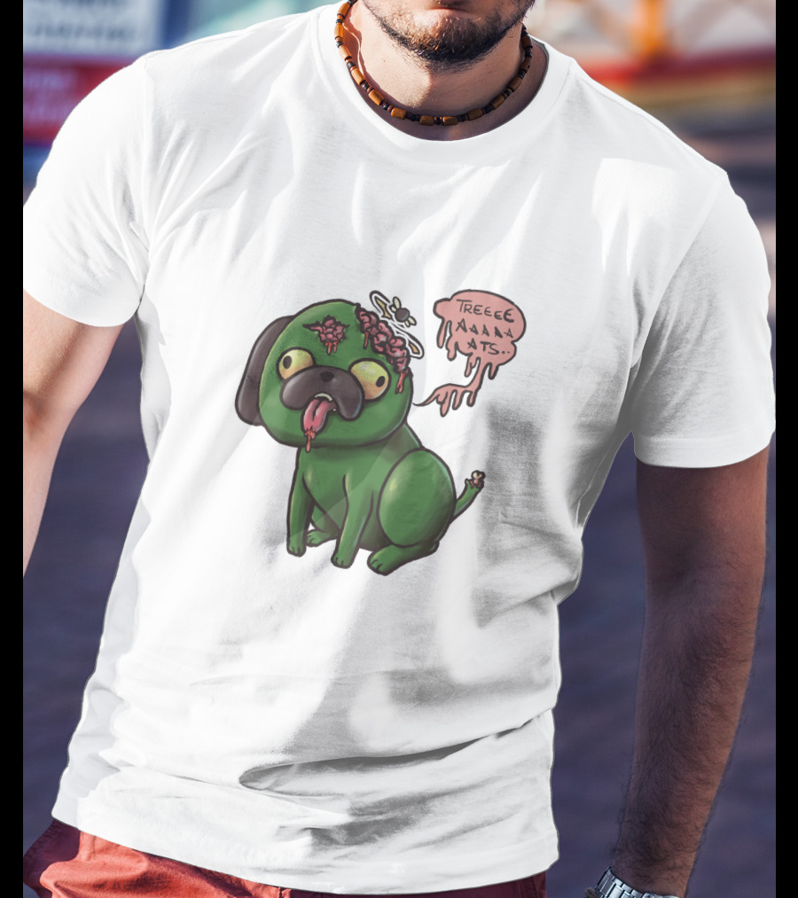 Nerdecrafter Zombie Pug TREATS T-Shirt