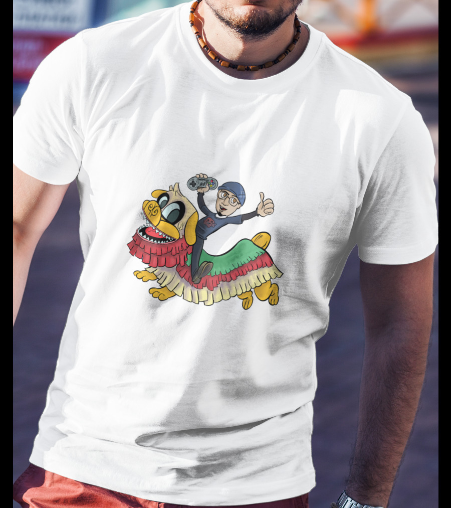 Northernlion Gamer On Lion Dance Ride With Game Controller T-Shirt