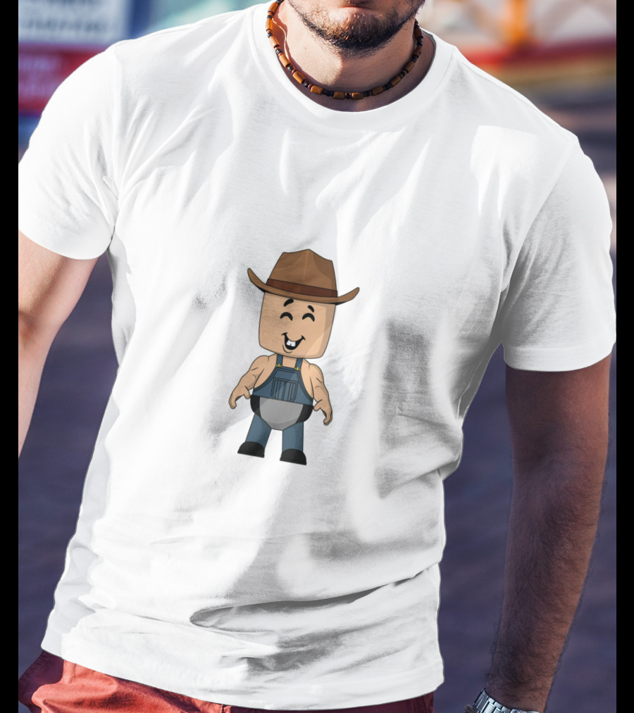 Cleetus McFarland Cartoon Character In Cowboy Hat And Overalls T-Shirt