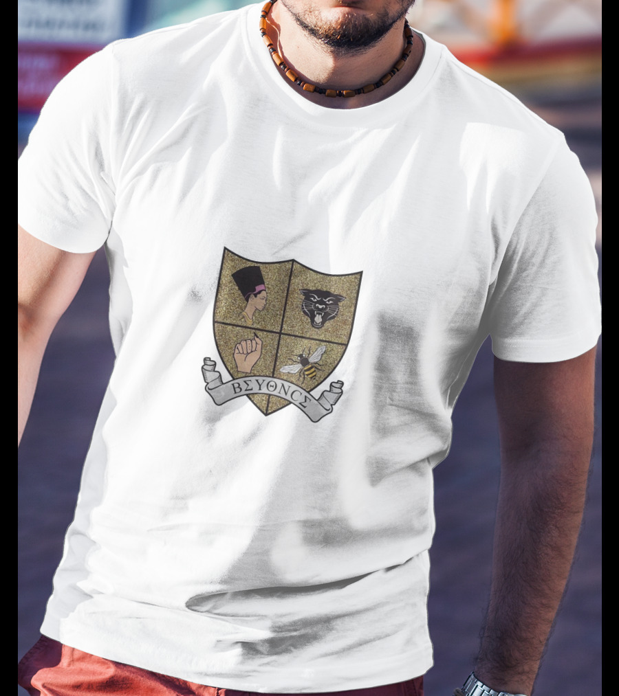 Beyonce Crest Woman Fist Panther Bee Iconic Symbols T-Shirt