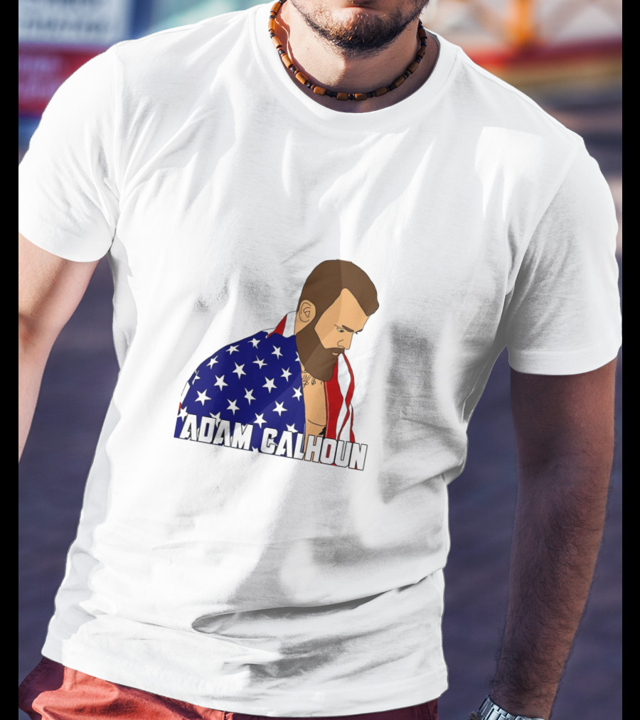 ADAM CALHOUN American Pride Flag Cloak T-Shirt
