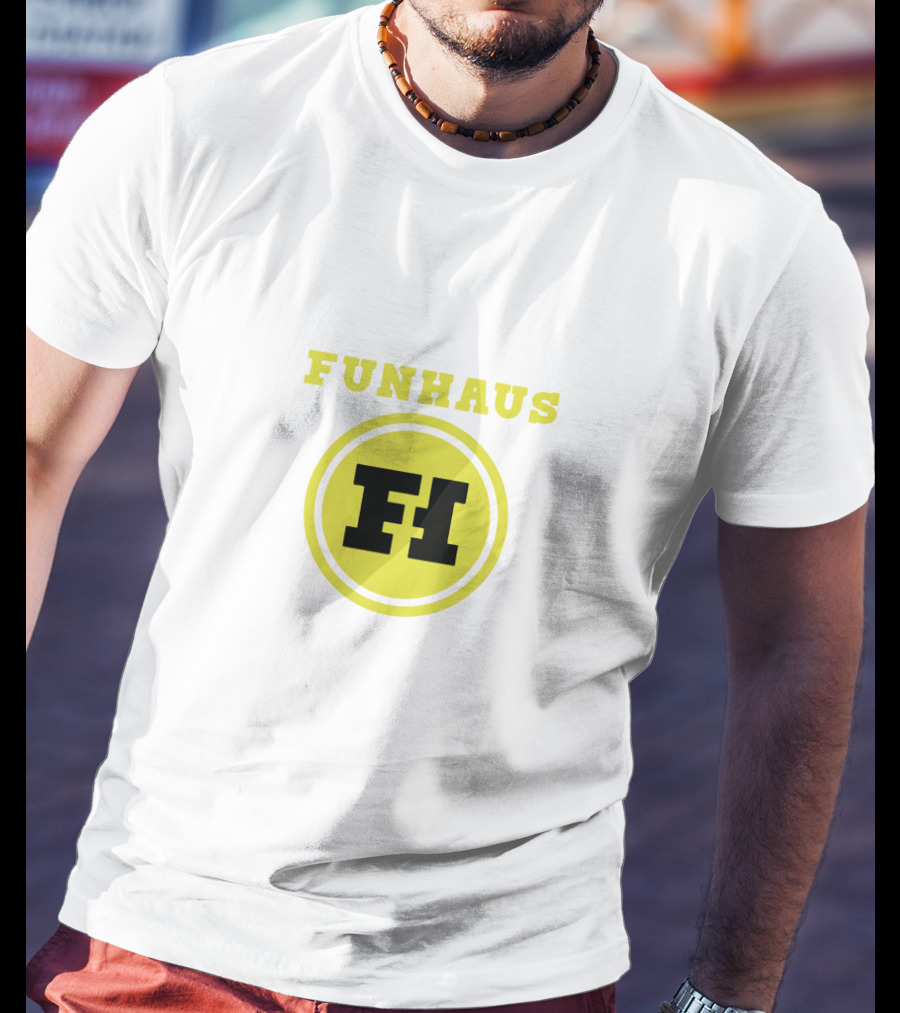 Funhaus FH Logo In Yellow Circle T-Shirt