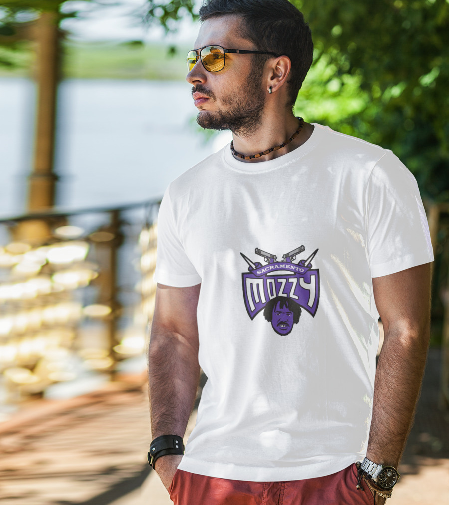 Sacramento Mozzy Purple Face With Guns T-Shirt