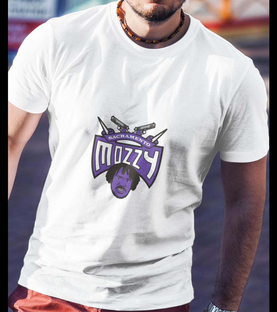 Sacramento Mozzy Purple Face With Guns T-Shirt