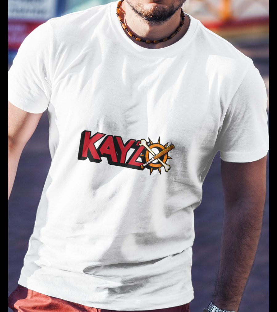 KAYZO Bones And Bat Symbol With Compass T-Shirt