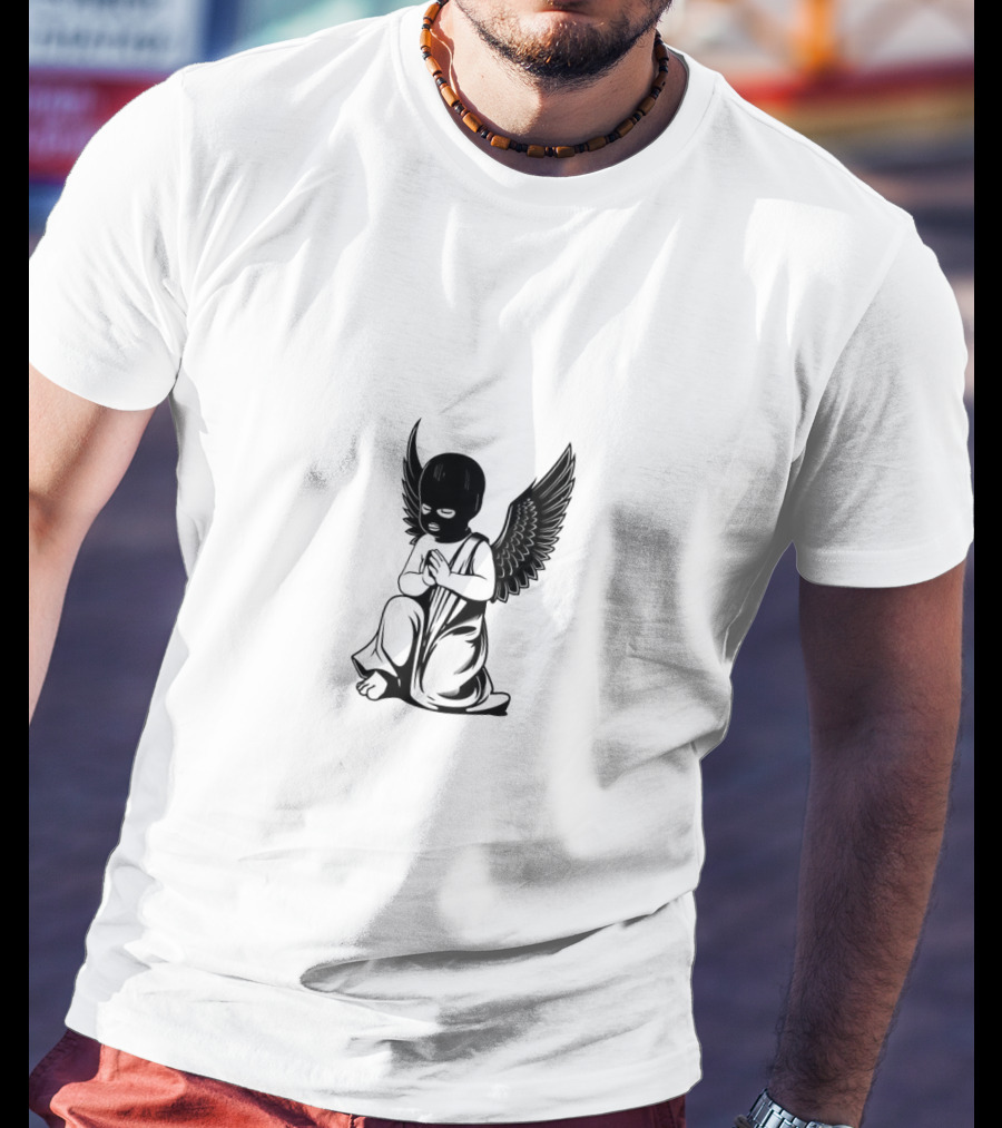 Popsmoke Masked Angel With Wings T-Shirt