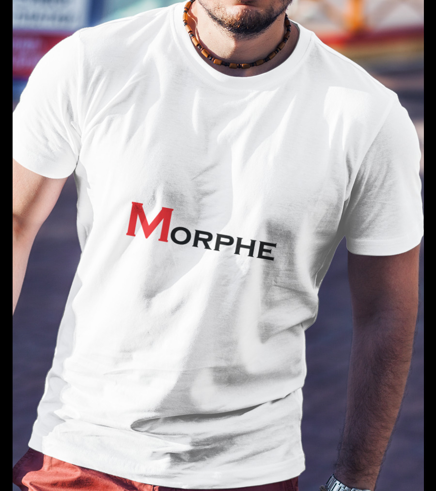 Morphe Red And Black Minimalist Typography T-Shirt