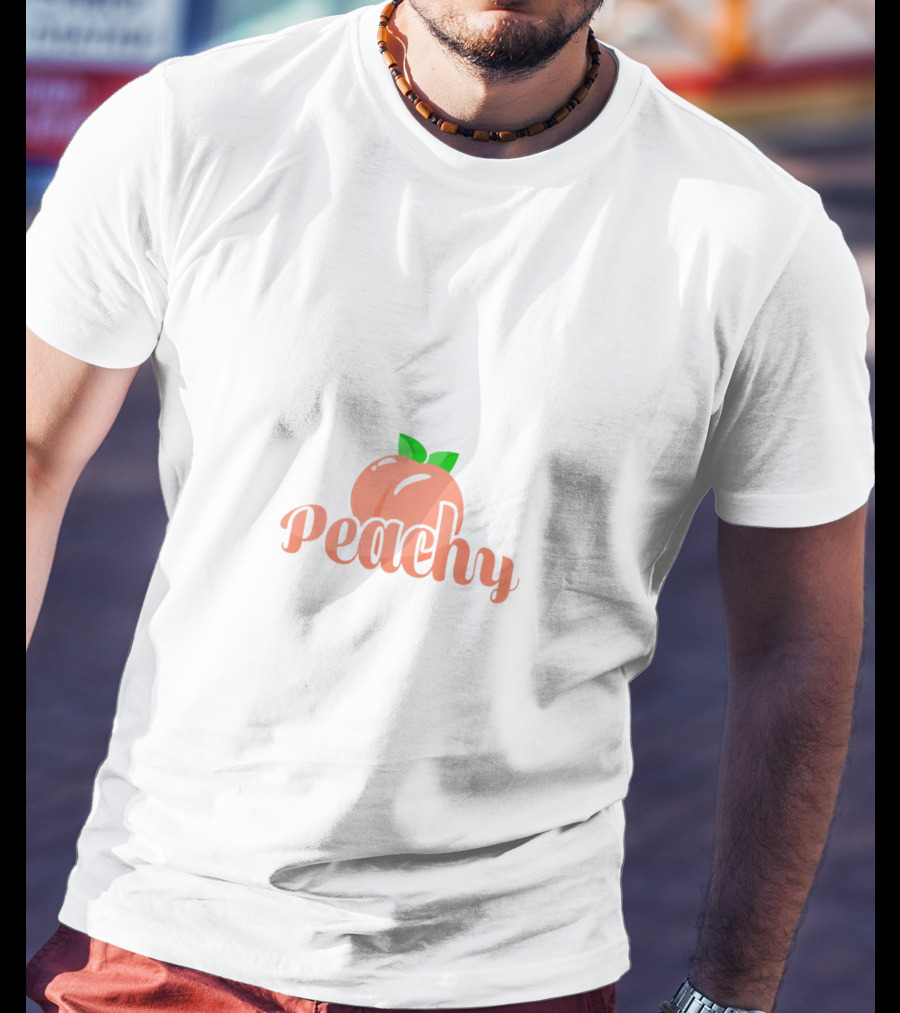Peachy Squad Peach With Leaves T-Shirt
