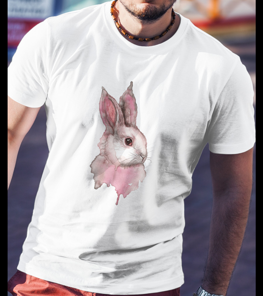 Hare 6s Watercolor Rabbit Dripping T-Shirt