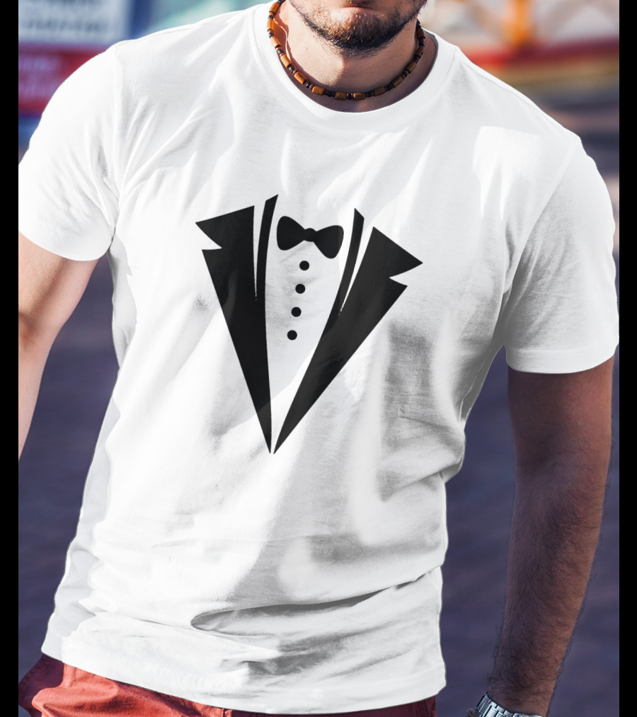 Tuxedo Bow Tie Jacket T-Shirt