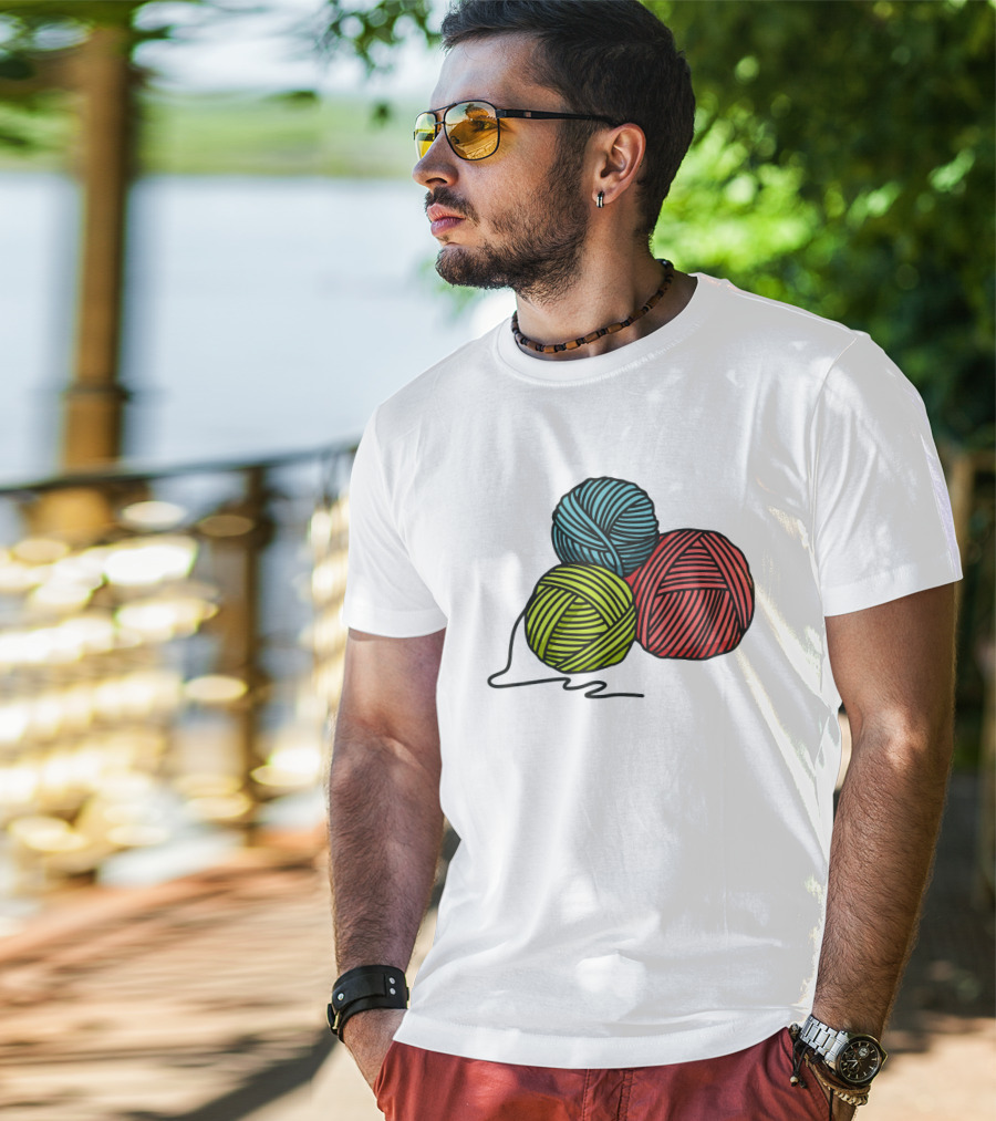 Yarn Balls Blue Green Red T-Shirt