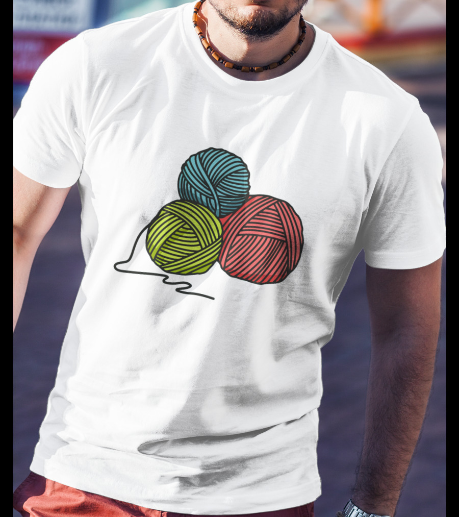 Yarn Balls Blue Green Red T-Shirt