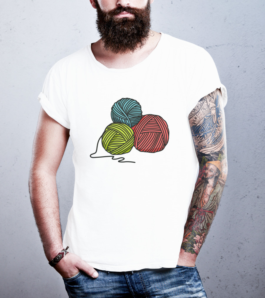 Yarn Balls Blue Green Red T-Shirt