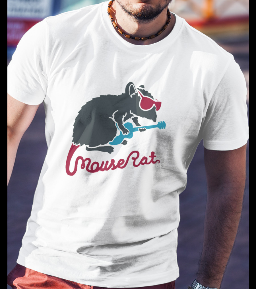 Mouse Rat Sunglasses Guitar T-Shirt