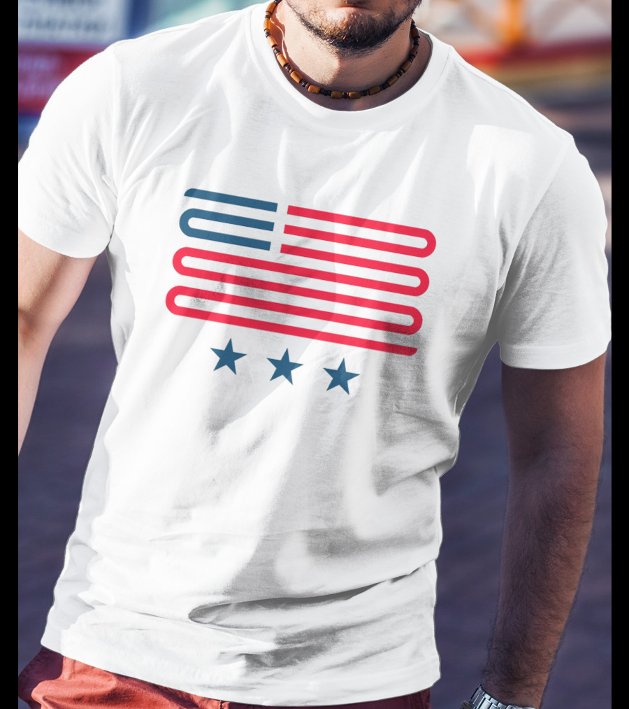 American Flag Three Stars Stripes USA Flag T-Shirt