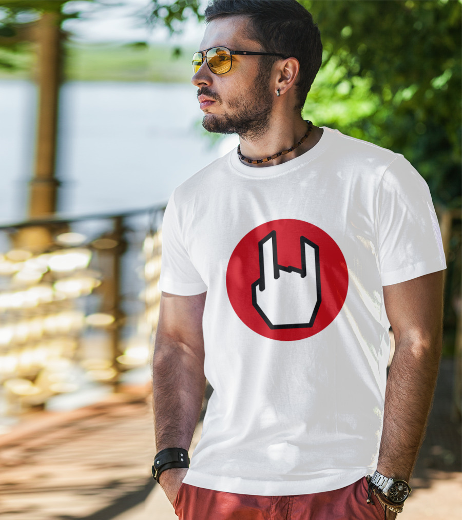 EMP Metal Hand Gesture Symbol T-Shirt