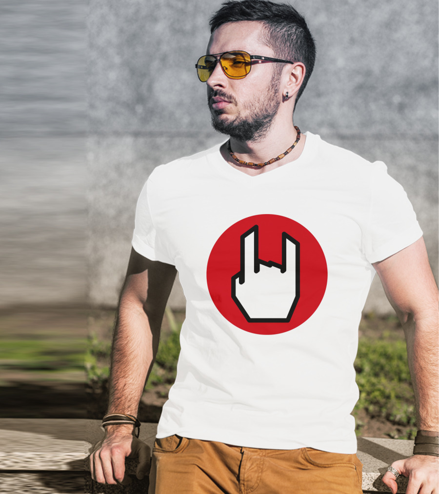 EMP Metal Hand Gesture Symbol T-Shirt