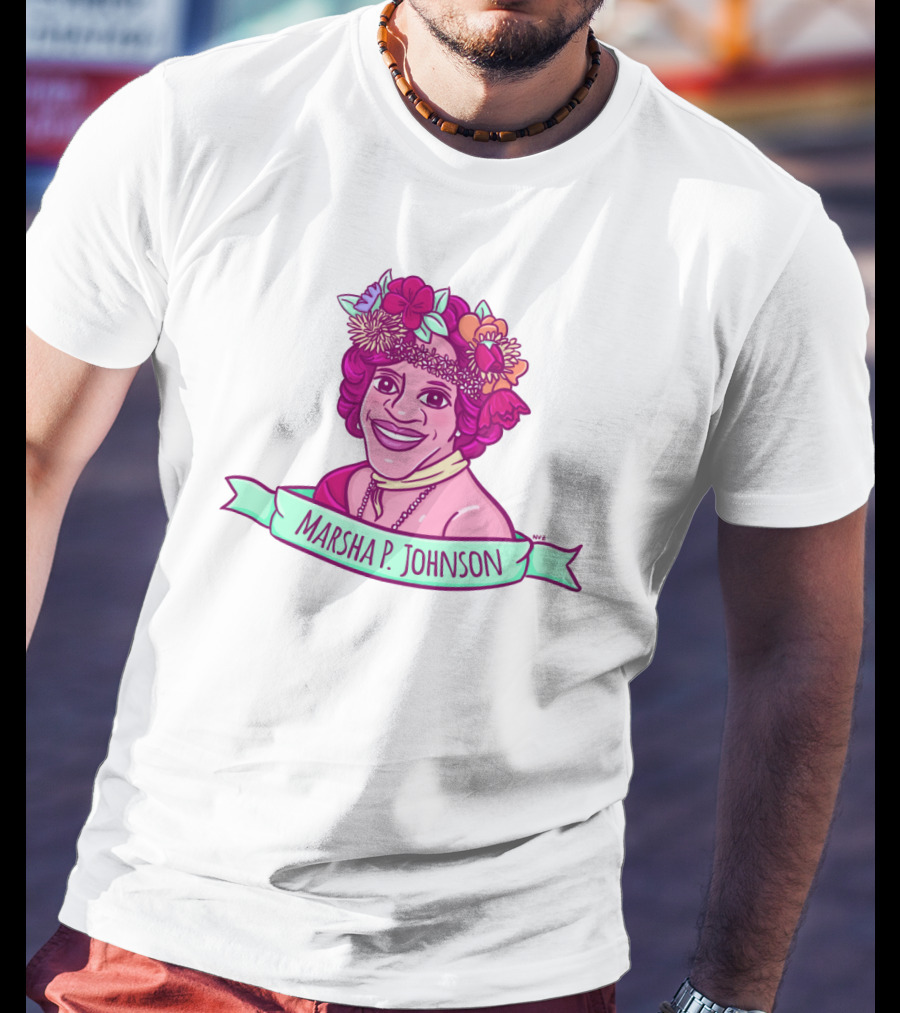 Marsha P. Johnson Flower Crown T-Shirt