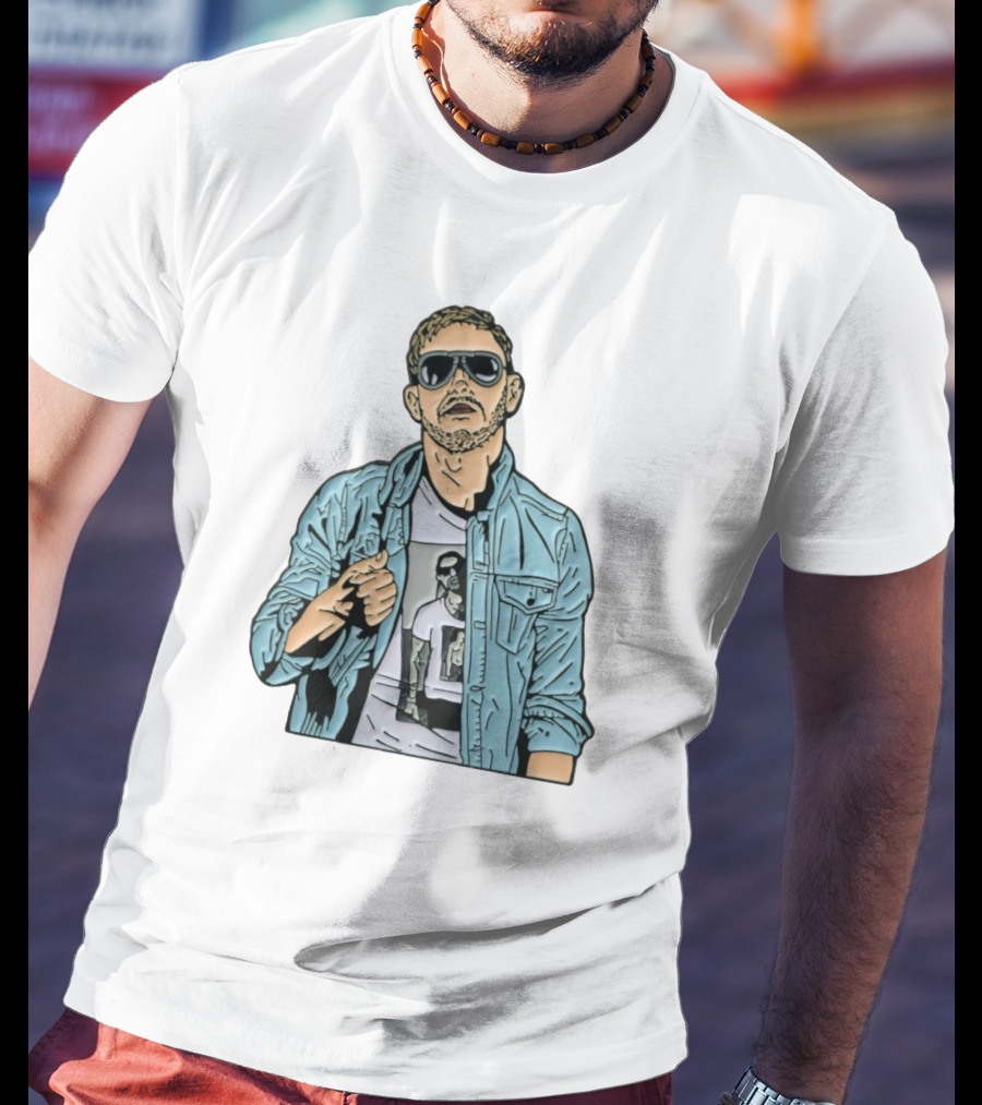Orange Cassidy Denim Jacket Sunglasses T-Shirt