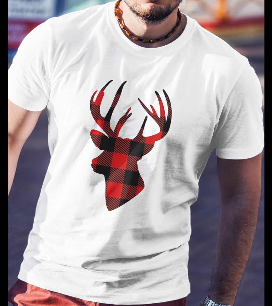 Buffalo Plaid Deer T-Shirt