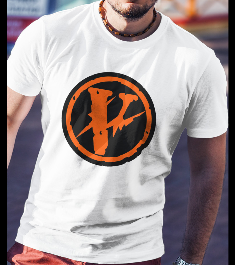 Vlone Iconic V In Orange Circle T-Shirt