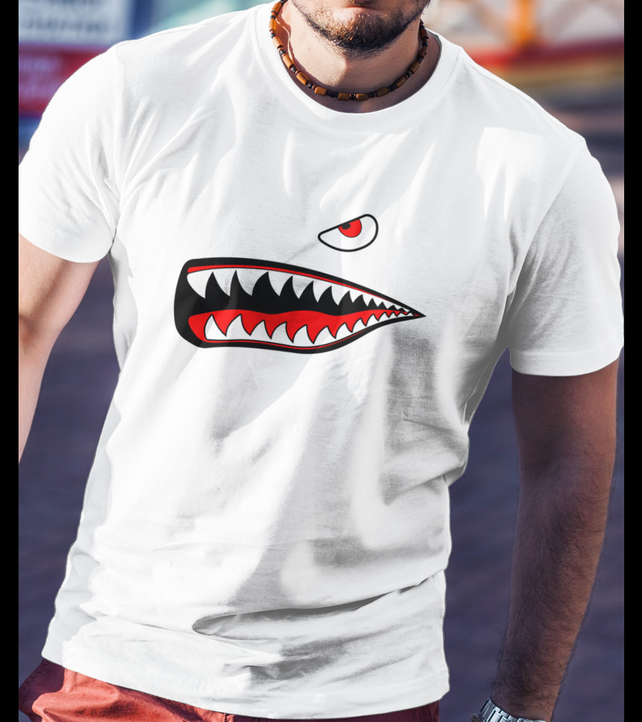 Bape Shark Face Iconic Red Eye And Mouth T-Shirt