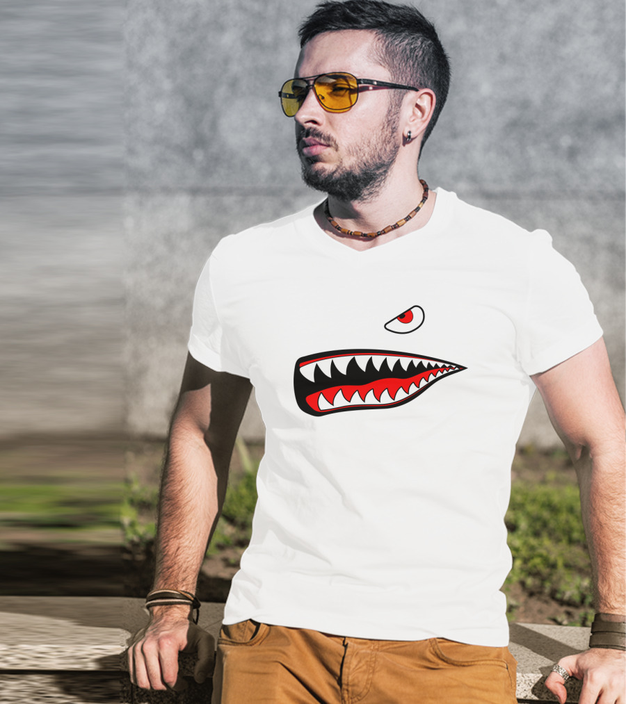 Bape Shark Face Iconic Red Eye And Mouth T-Shirt