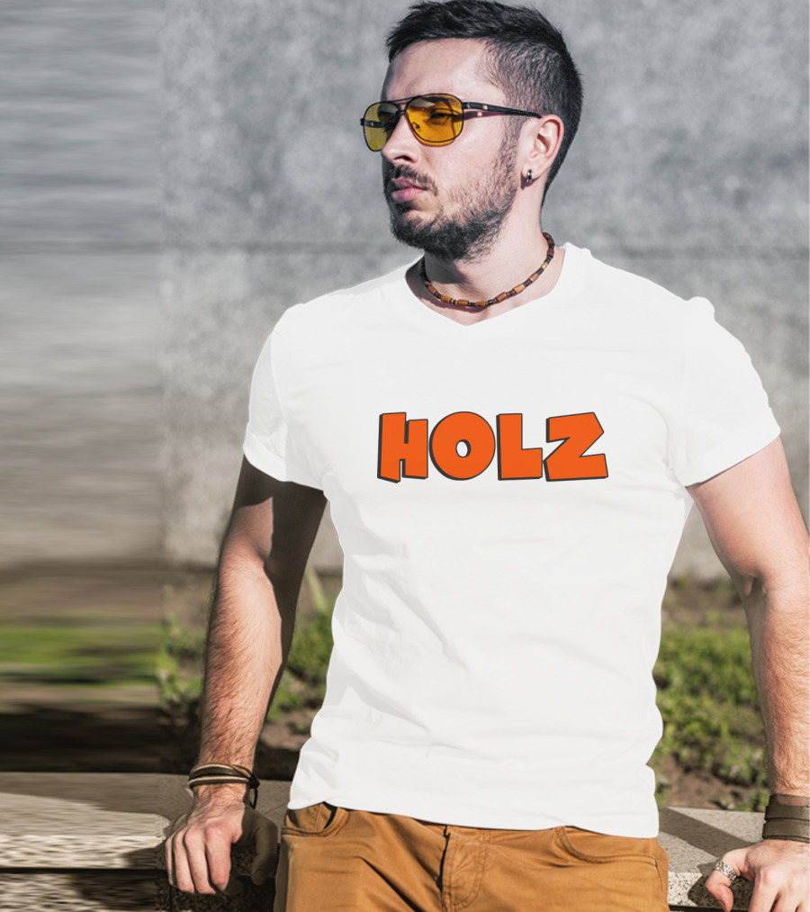 HOLZ Bold Orange Text T-Shirt