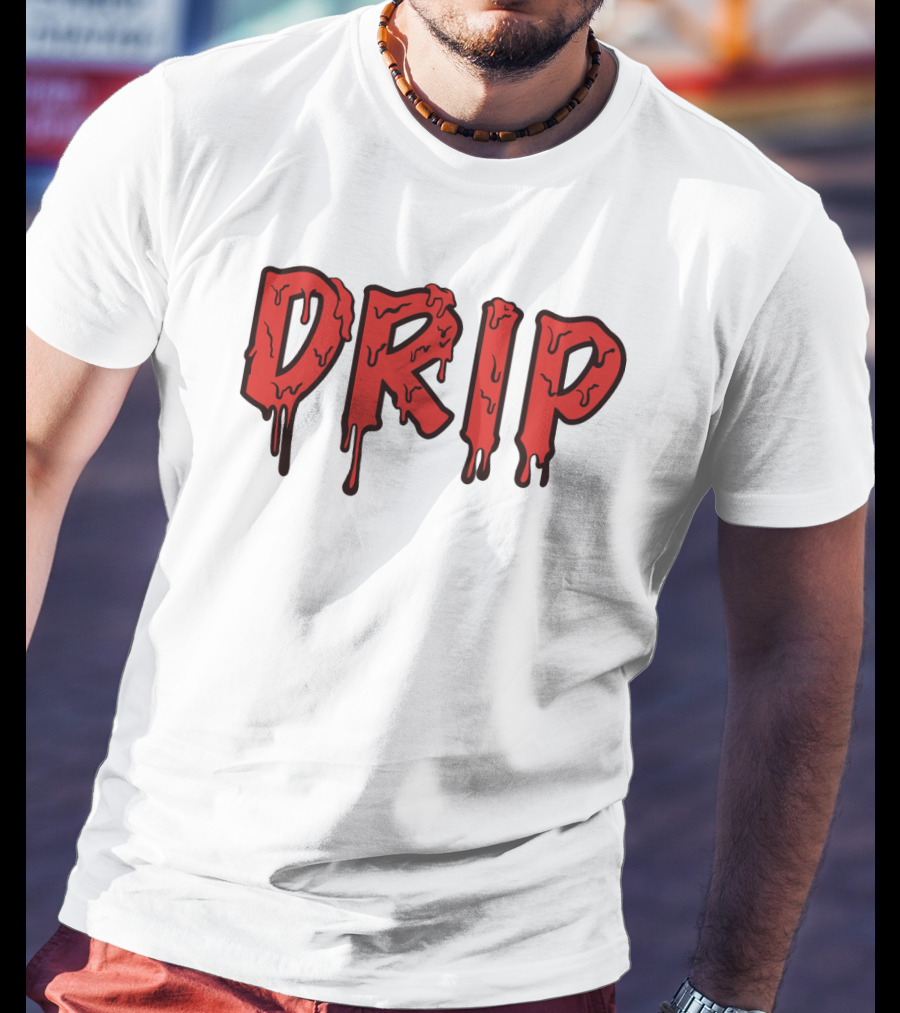 Drip Melting Text Fashion Trend T-Shirt