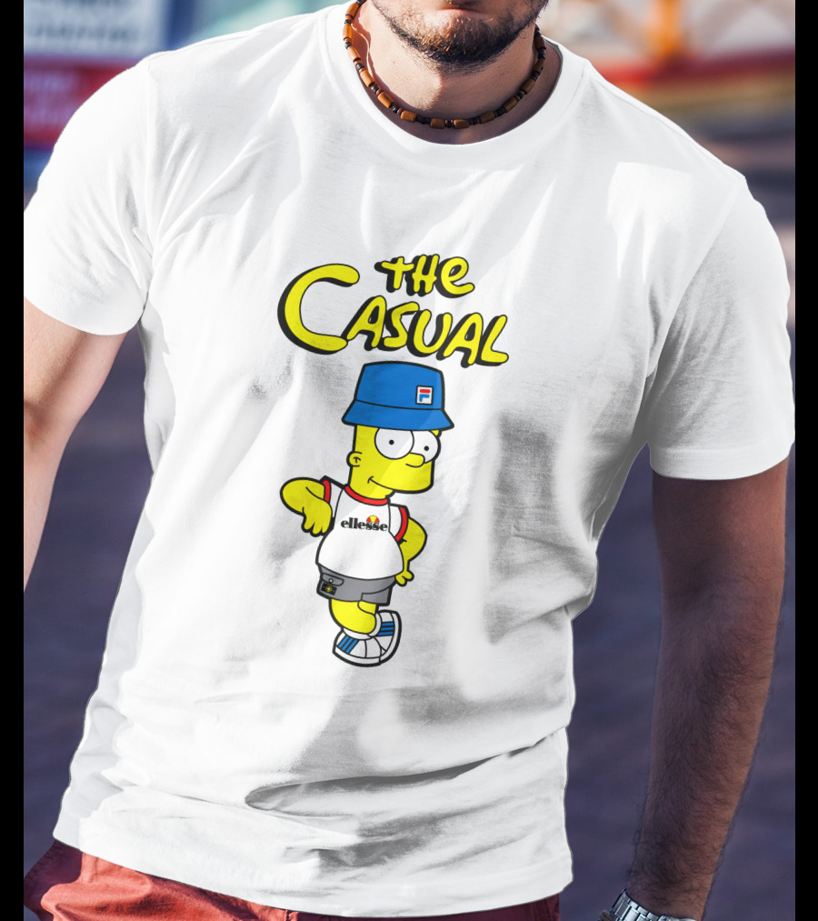 The Casual Bart Parody Ellesse Fila T-Shirt