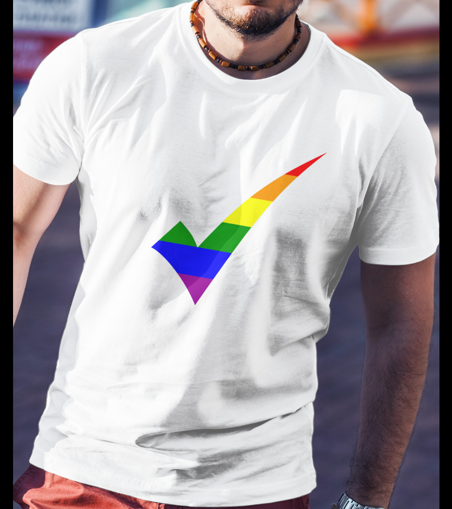 Rainbow Check T-Shirt