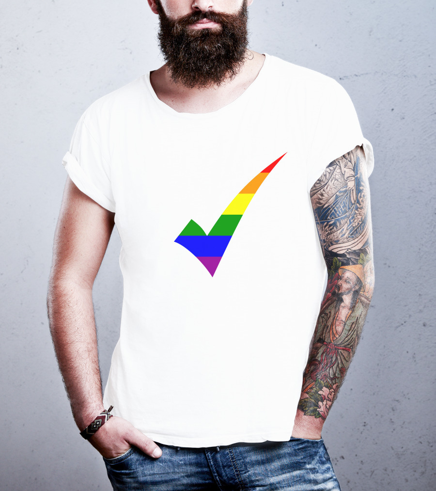 Rainbow Check T-Shirt