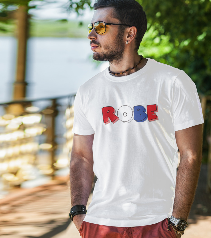 ROBE Red White Blue Bold Letters T-Shirt