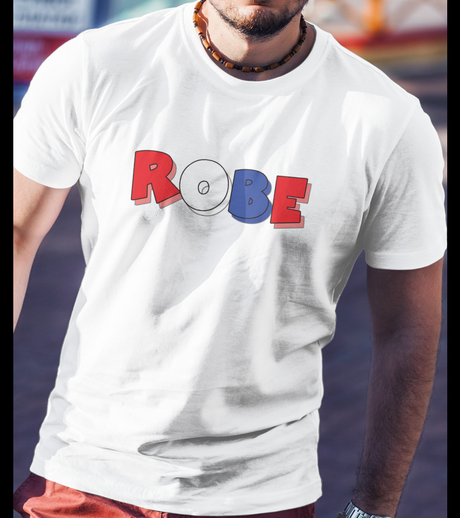ROBE Red White Blue Bold Letters T-Shirt