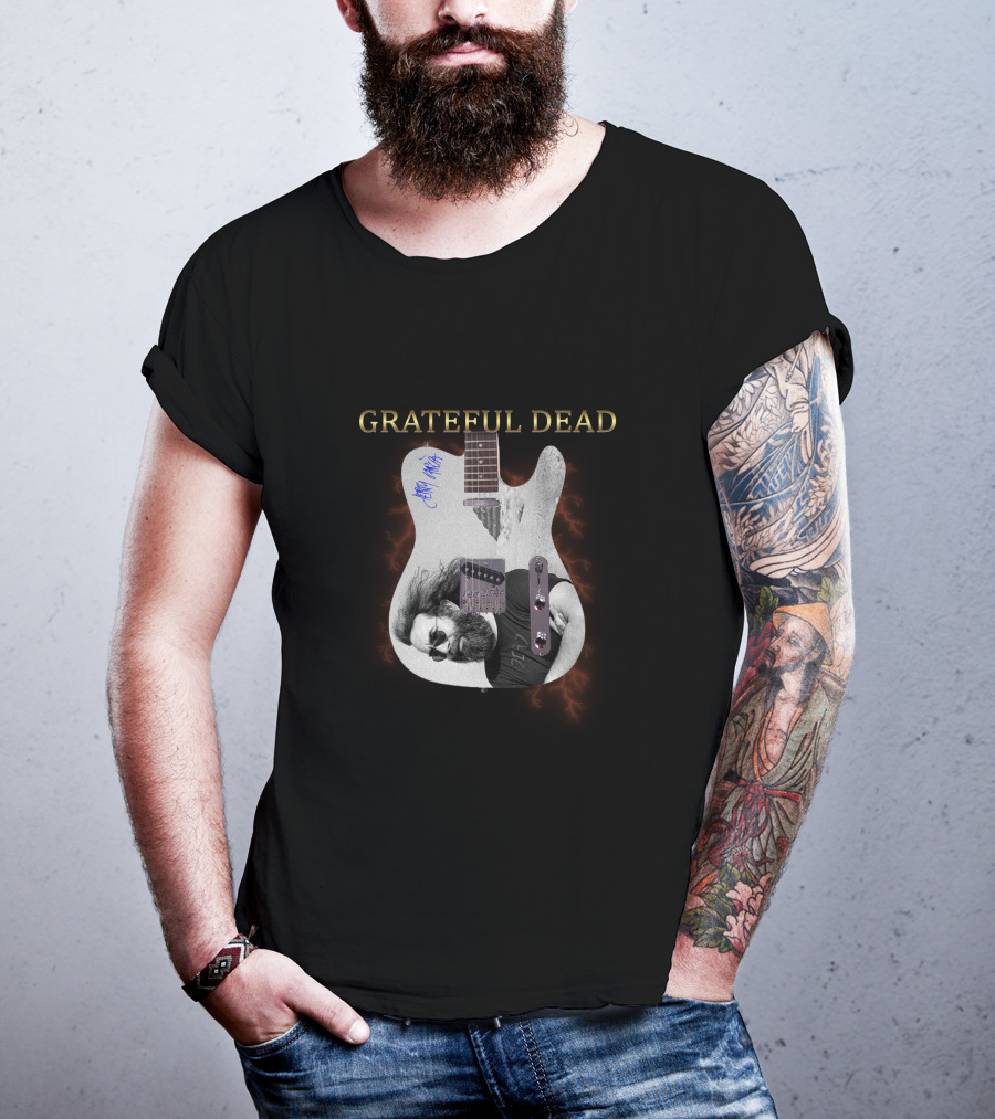 Grateful Dead Jerry Garcia Signature Guitar T-Shirt