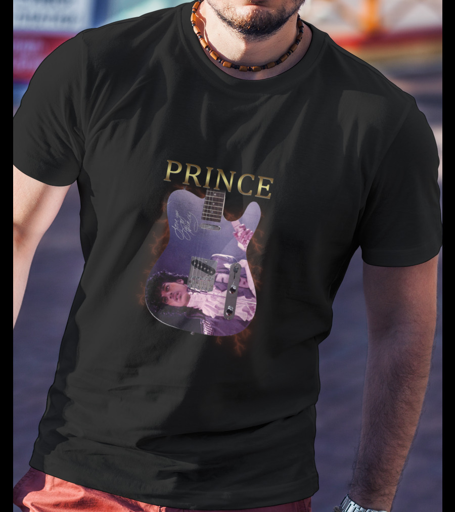 Prince Signature Guitar With Iconic Image T-Shirt