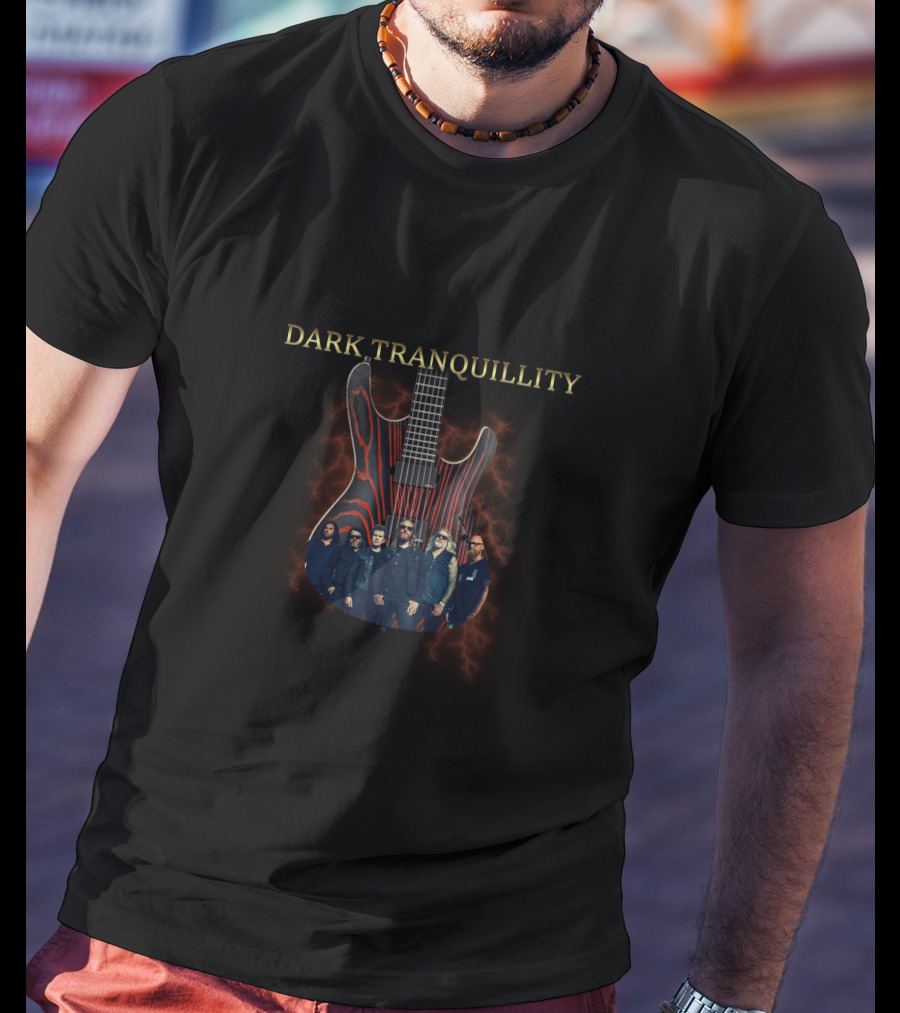DARK TRANQUILLITY Guitar Band Image Flames T-Shirt