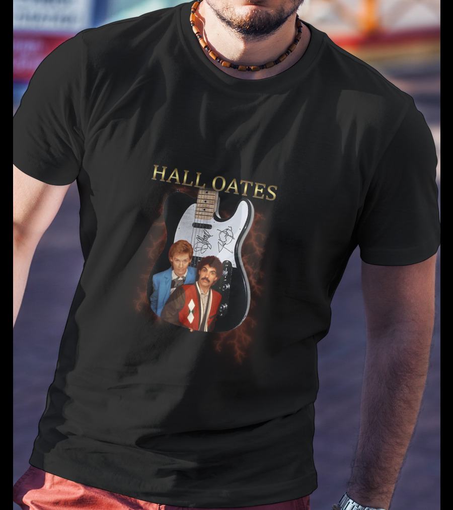 Hall Oates Signature Guitar With Band T-Shirt