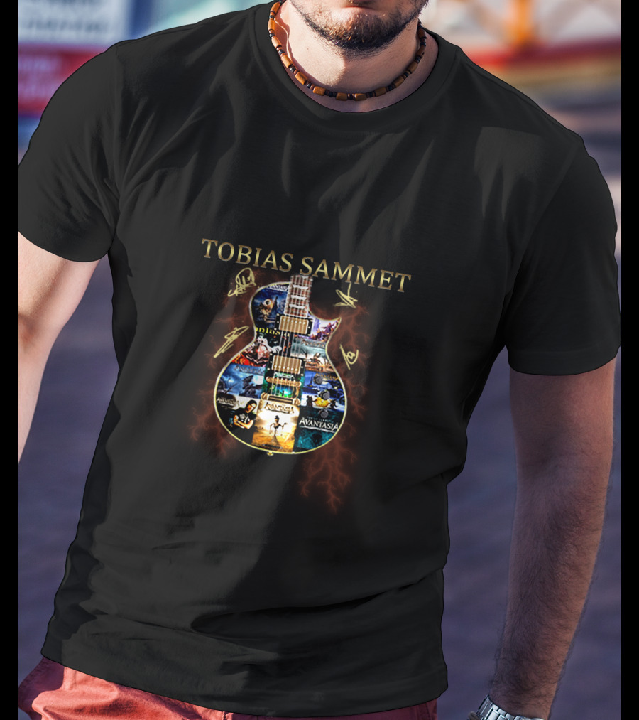 Tobias Sammet Avantasia Signature Guitar Collage T-Shirt