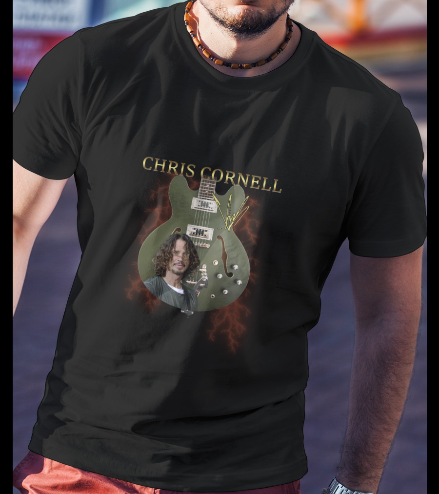 Chris Cornell Guitar With Electric T-Shirt
