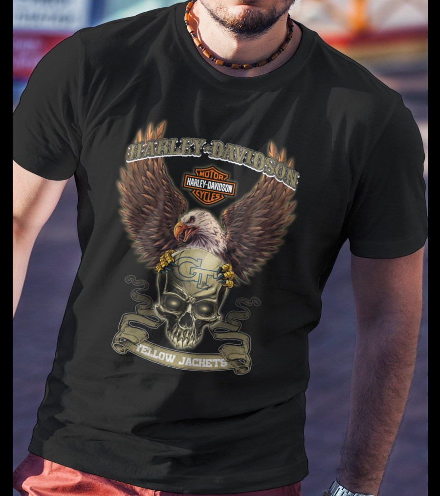 Harley Davidson Motor Cycles Yellow Jackets Gt T-Shirt