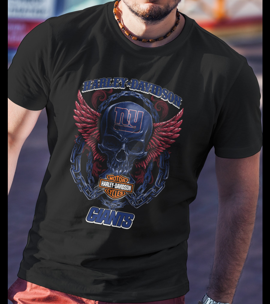Harley Davidson Motor Cycles New York Giants T-Shirt