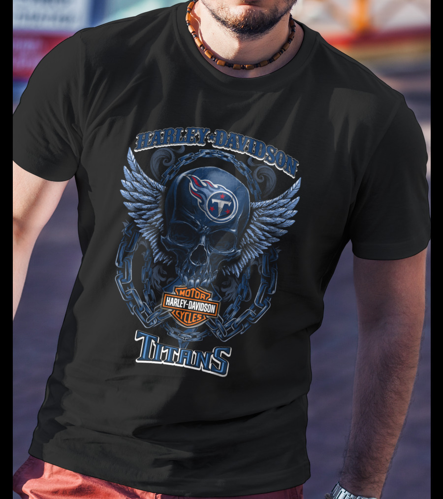 Harley Davidson Motor Cycles Tennessee Titans T-Shirt