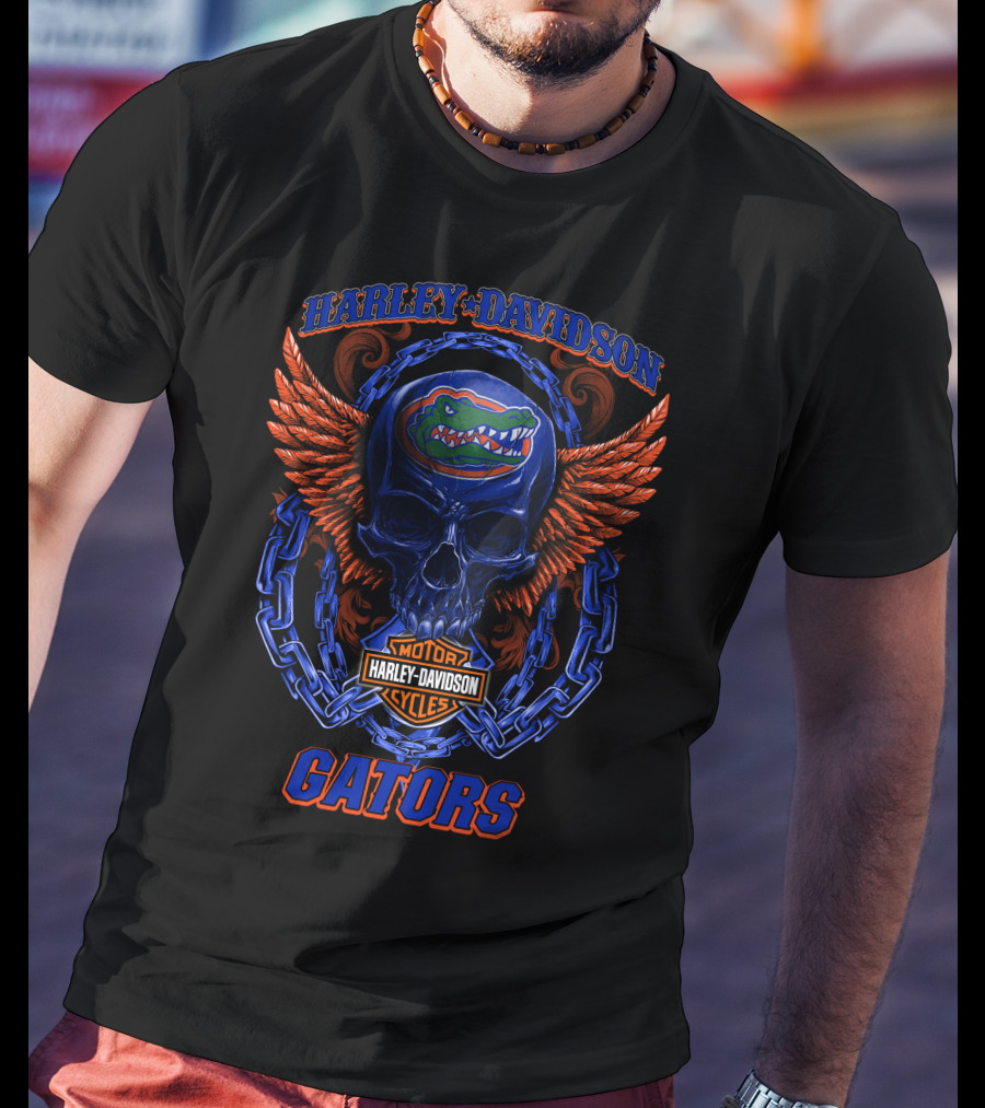 Harley Davidson Florida Gators Motor Cycles T-Shirt