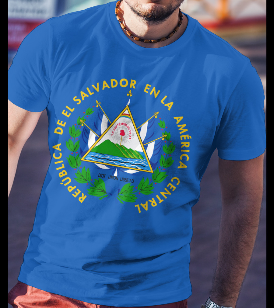 República DE El Salvador En LA América Central Dios Unión Libertad Escudo DE El Salvador T-Shirt