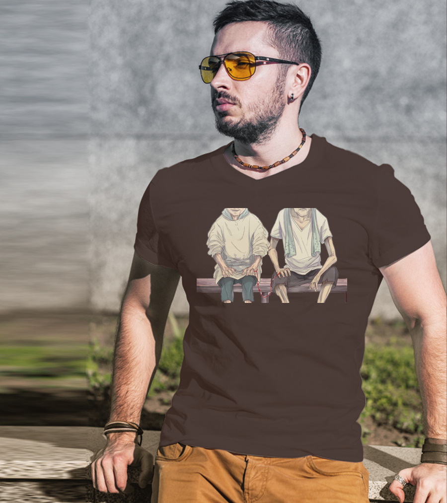 Grow Old With You Elderly Couple Sitting Together T-Shirt